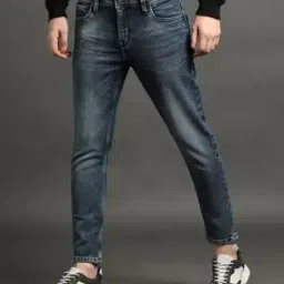 Men Mid-Wash Slim Fit Jeans-image-67