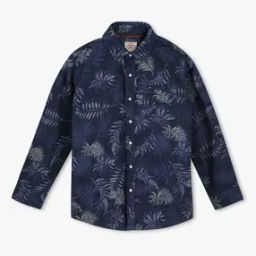 Boys Leaf Print Relaxed Fit Shirt-picture-37