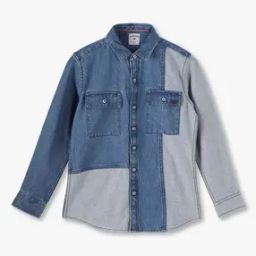 Boys Colourblock Slim Fit Shirt-image-8
