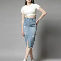 Women Straight Skirts with Insert Pockets-image-71