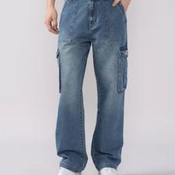 Men Washed Relaxed Fit Cargo Pants-image-39