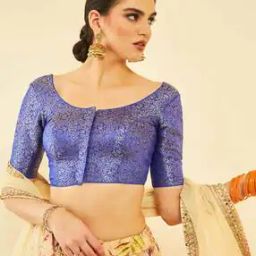 Women Embroidery Front Open Padded Blouse-picture-27