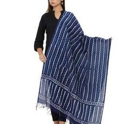 Chevron Print Dupatta with Tassels-image-18