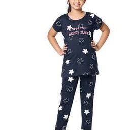 Stars Print T-Shirt & Pyjamas Set-image-40