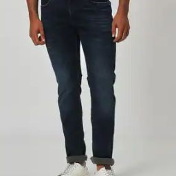 Men Ankle-Length Mid-Wash Slim Fit Jeans-image-41