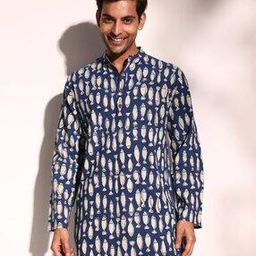 Men Printed Regular Fit Short Kurta-picture-15