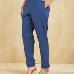 Women Regular Fit Pants with Insert Pockets-image-3