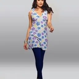 Ankle-Length Leggings with Elasticated Waist-image-92