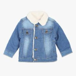Boys Washed Denim Jacket with Flap Pockets-picture-14