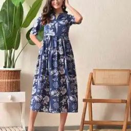 Women Floral A-line Dress-18