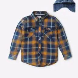 Checked Shirt with Detachable Hood-image-54