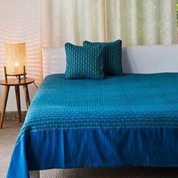 fabindia 104 TC Hand Woven Cotton Single Bed Cover-picture-0