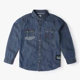 Boys Regular Fit Denim Shirt-image-47