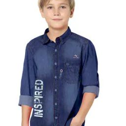 Boys Washed Regular Fit Shirt-image-98