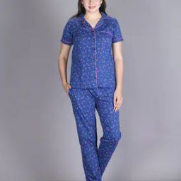 Floral Print Shirt & Pyjamas Set-image-78