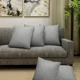 Set of 5 Textured Cushion Covers 16" x 16 "-14