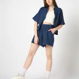 Women Flowy Pull-On Gauze Shorts-image-58