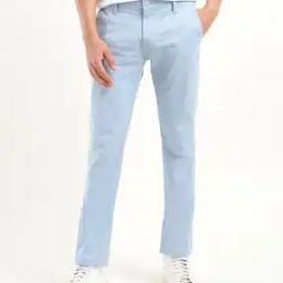 Men Tapered Fit Flat-Front Trousers-picture-43