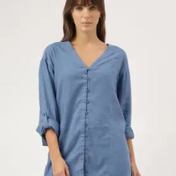 Women Regular Fit V-Neck Top-image-8