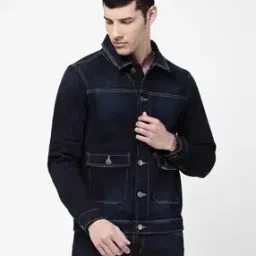 Biker Jacket with Button Closure-1
