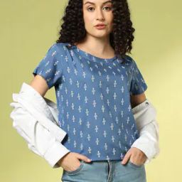 Women Printed Relaxed Fit Round-Neck Top-38