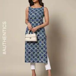 Handblock Print Cotton Straight Kurta-image-58