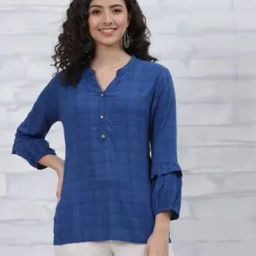 Women Checked Regular Fit Top-picture-23