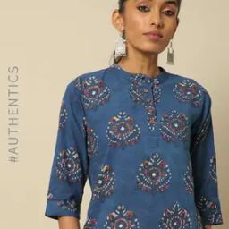 Eema Dabu Print Handblock Cotton Top-image-17