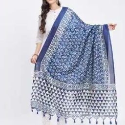 Women Floral Print Dupatta with Tassels-picture-13