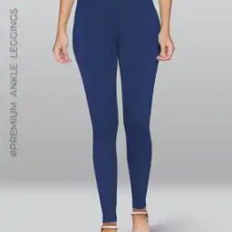 Women Ankle-Length Leggings with Elasticated Waist-image-91