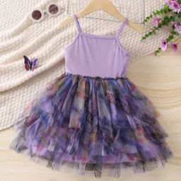 Girls Printed Fit & Flare Dress-image-69