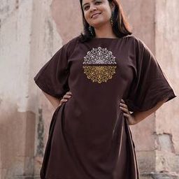 Women Flared Kurti with Kaftan Sleeves-image-11