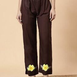 Women Floral Print Palazzos with Side Pockets-image-70