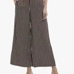 Striped Palazzos with Insert Pockets-image-16