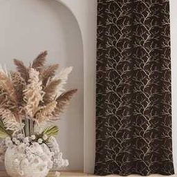 Foil Printed Velvet Window Curtain-26
