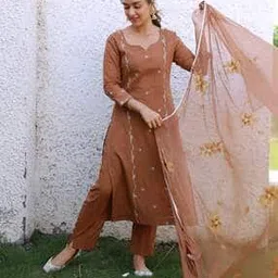 Women Embroidered Straight Kurta Set-image-58