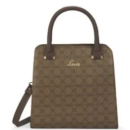 Women Monochrome Print Satchel Handbag with Detachable Sling Strap-image-75