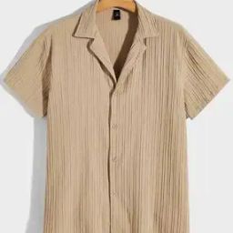 Cuban Collar Shirt with Short Sleeves-image-88
