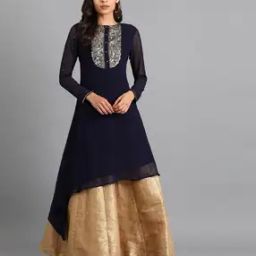 Women Woven Flared Skirt-image-26