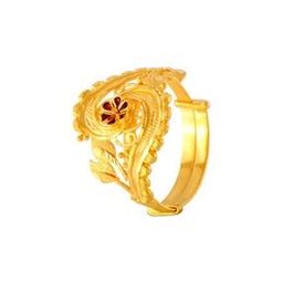 p.c. chandra jewellers Floral-Design Yellow Gold Ring-picture-17