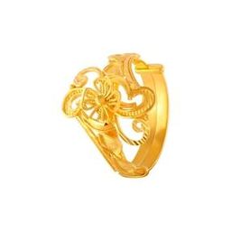 Floral-Design Yellow Gold Ring-image-30