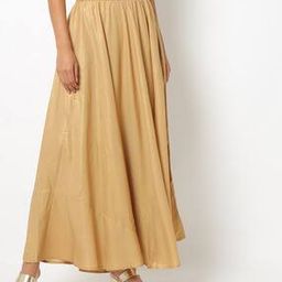 Flared Skirt with Elasticated Waist-picture-14