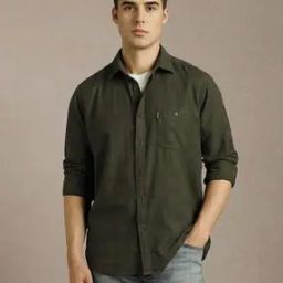 louis philippe Men Slim Fit Shirt with Patch Pocket-picture-6