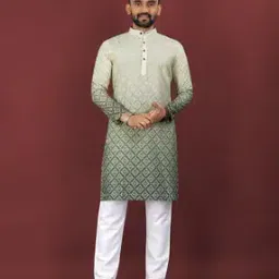 charlotte gracious Men Printed Regular Fit Long Kurta-picture-6