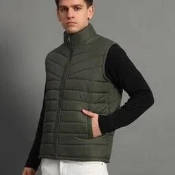 alpha tribe Men Quilted Regular Fit Puffer Jacket-picture-5