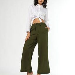 Women Wide-Leg Flat-Front Trousers-image-85