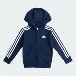 Boys Brand Print Hooded Jacket with Split-Kangaroo Pockets-image-102
