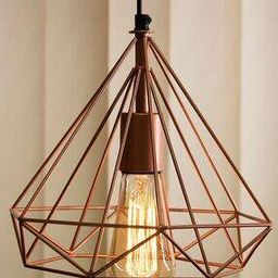 Geometric-Shaped Cage Pendant Ceiling Lamp-24