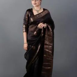 Women Kanjeevaram Woven Saree with Zari Accent-image-50