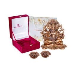 Set of 2 Om Diyas with Panchmukhi Hanuman God Idol Showpiece-15